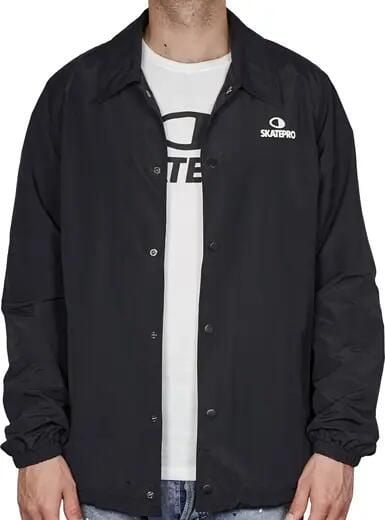 Odzież Outdoor unisex SkatePro Coach Kurtka - 4-6 - Czarny. Czarna kurtki SKATEPRO, m, bez wzorów, z nylonu, bez kaptura. Za 228.99 zł.