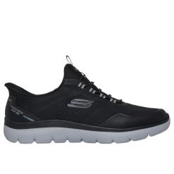 Sneakersy Skechers Summits Top Rate. Czarne buty sportowe casual Skechers, bez wzorów, bez zapięcia. W wyprzedaży za 313.00 zł.