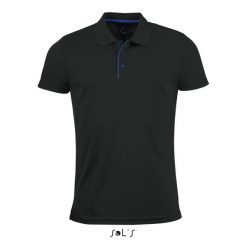 Polo Sol's Performer. Czarne koszulki polo SOL'S, m, bez wzorów, bez kołnierzyka, bez ramiączek. Za 126.00 zł.