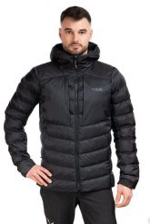 Kurtka termiczna męska Cirrus Ultra Hoody. Czarne kurtki RAB, na zimę, l, bez wzorów, z poliamidu, bez kaptura. Za 1,309.99 zł.