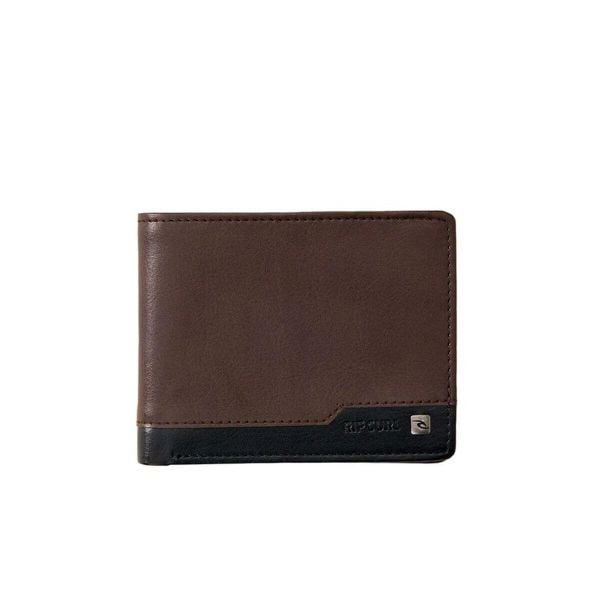 Portfel Męski RIP CURL Ridge Pu All Day Brązowy. Brązowe portfele Rip Curl, bez wzorów. Za 131.35 zł.