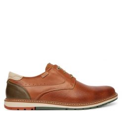 Półbuty Pikolinos. Brązowe eleganckie półbuty Pikolinos, bez wzorów, bez obcasa, bez zapięcia. Za 599.99 zł.