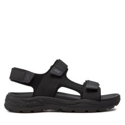 Sandały Skechers. Czarne sandały Skechers, bez zapięcia. Za 209.99 zł.