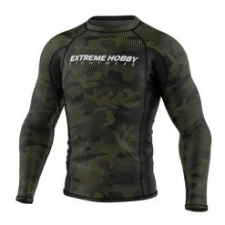Koszulka sportowa męska Rashguard do MMA EXTREME HOBBY HAVOC. Zielone bielizna termoaktywna EXTREME HOBBY, m, bez wzorów, z bawełny, bez ramiączek, do biegania. Za 209.00 zł.