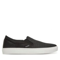 Tenisówki HUGO. Czarne trampki Hugo, m, bez wzorów, bez zapięcia. Za 369.99 zł.