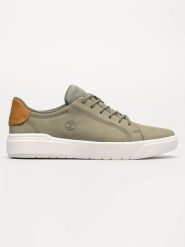 Timberland Skórzane sneakersy w kolorze khaki rozmiar: 41. Brązowe buty sportowe casual Timberland, bez wzorów, bez zapięcia. Za 347.99 zł.