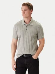 Calvin Klein Polo LV04LE203G Beżowy Regular Fit. Brązowe koszulki polo CALVIN KLEIN, l, bez wzorów, z bawełny, bez kołnierzyka, bez ramiączek. Za 409.99 zł.