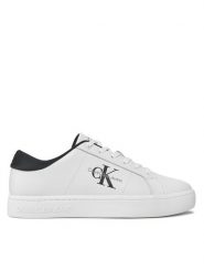 Calvin Klein Jeans Sneakersy Classic Cupsole Low Laceup Lth YM0YM00864 Beżowy. Białe buty sportowe casual Calvin Klein Jeans, bez wzorów, z jeansu, bez zapięcia. Za 279.99 zł.