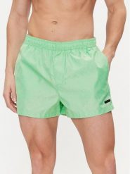 Calvin Klein Swimwear Szorty kąpielowe KM0KM01000 Zielony Regular Fit. Zielone kąpielówki Calvin Klein Swimwear, m, bez wzorów, z syntetyku. Za 199.99 zł.