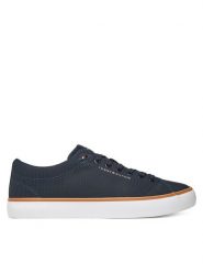 Tommy Hilfiger Sneakersy Th Hi Vulc Core Low Ii Mesh FM0FM05513 Granatowy. Niebieskie buty sportowe casual Tommy Hilfiger, bez wzorów, z materiału, bez zapięcia. Za 349.99 zł.