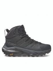 Hoka Trekkingi Kaha 2 GTX GORE-TEX 1123155 Czarny. Czarne botki sznurowane HOKA, bez wzorów, z gore-texu, bez obcasa, bez zapięcia. Za 859.99 zł.