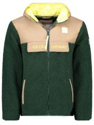 Geographical Norway Kurtka polarowa "Teclass" w kolorze ciemnozielono-beżowym rozmiar: XXL. Brązowe kurtki Geographical Norway, xxl, bez wzorów, z polaru, bez kaptura. Za 166.10 zł.