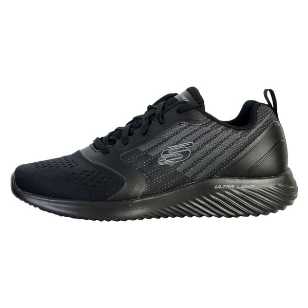 Buty sportowe Sneakersy męskie, Skechers Bounder Verkona. Czarne buty sportowe casual Skechers, bez wzorów, bez zapięcia. Za 411.00 zł.