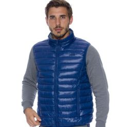 Męska kurtka bez rękawów Leone 1947 Apparel. Niebieskie kurtki LEONE 1947 APPAREL, l, bez wzorów, z tkaniny, bez kaptura. Za 197.03 zł.