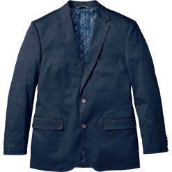 Marynarka bawełniana ze stretchem Regular Fit bonprix ciemnoniebieski. Marynarki marki bonprix, z bawełny. Za 139.99 zł.