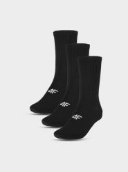 4F Skarpety casual za kostkę (3-pack) męskie - czarne 39-42. Czarne skarpety 4F, bez wzorów, z bawełny. Za 54.99 zł.