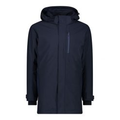 Parka softshell CMP. Niebieskie bluzy CMP, bez wzorów, z softshellu, bez kaptura. Za 710.50 zł.
