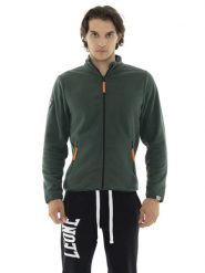 Bluza z polar z zamek błyskawiczny na outdoor. Zielone trekkingi LEONE 1947 APPAREL, bez wzorów, z polaru, bez zapięcia. Za 164.19 zł.