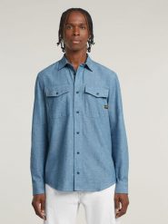 G-Star Koszula w kolorze błękitnym rozmiar: L. Niebieskie koszule G-Star, l, bez wzorów, z bawełny, bez kołnierzyka, bez ramiączek. Za 195.99 zł.