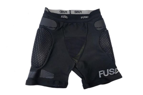 Spodenki rowerowe Fuse Omega Impact BMX dla dorosłych, czarno-żółte, XL. Czarne spodenki rowerowe Fuse, l, bez wzorów, z lycry, rowerowe. Za 486.00 zł.