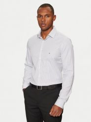 Calvin Klein Koszula K10K113865 Biały Slim Fit. Białe koszule CALVIN KLEIN, m, bez wzorów, z bawełny, bez kołnierzyka, bez ramiączek. Za 299.99 zł.