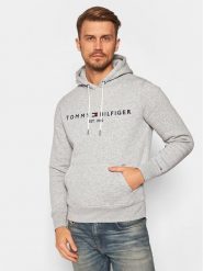 Tommy Hilfiger Bluza Core Logo MW0MW10752 Szary Regular Fit. Szare bluzy Tommy Hilfiger, l, bez wzorów, z bawełny, bez kaptura. Za 339.99 zł.