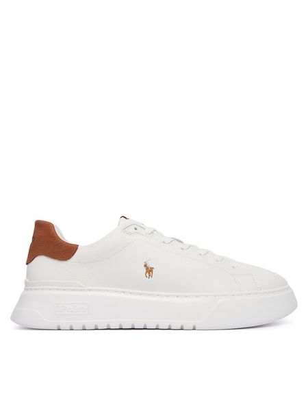 Polo Ralph Lauren Sneakersy RLite Court Tumbled 809P07170001 Biały. Białe buty sportowe casual Polo Ralph Lauren, bez wzorów, ze skóry, bez zapięcia. Za 453.99 zł.