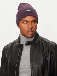 Hugo Czapka Xevon_C 50521527 Fioletowy. Fioletowe czapki zimowe Hugo, bez wzorów, z bawełny. Za 249.99 zł.