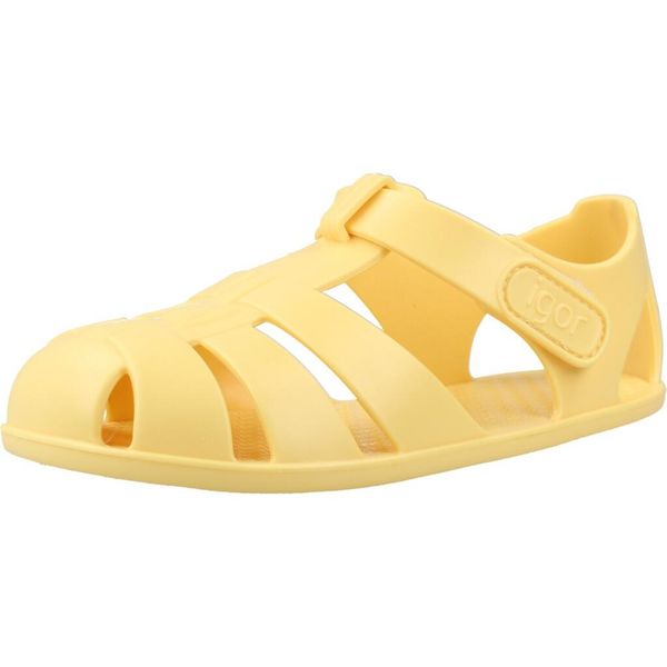 Sandały IGOR S10324 Żółty. Żółte sandały IGOR, z gumy, bez zapięcia. Za 134.99 zł.
