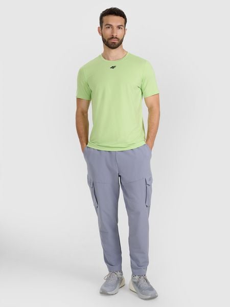 4F Spodnie treningowe szybkoschnące męskie - niebieskie M. Niebieskie spodnie treningowe długie 4F, m, bez wzorów, z dzianiny. W wyprzedaży za 199.99 zł.