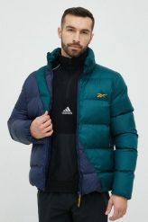 Reebok kurtka męska kolor zielony zimowa. Zielone kurtki Reebok, na zimę, m, bez wzorów, bez kaptura. W wyprzedaży za 519.99 zł.