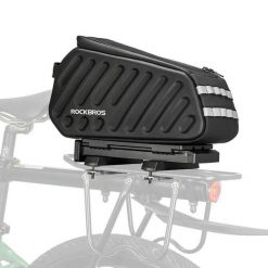 Sakwa, torba rowerowa na bagażnik Hard Shell EVA ROCKBROS wodoodporna 7,5 l. Czarne torby na ramię ROCKBROS, bez wzorów, z materiału, duże, bez dodatków. Za 289.99 zł.
