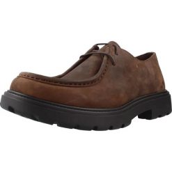 Buty GEOX U36FRC 000FF Brązowy. Brązowe buty turystyczne Geox, bez wzorów, ze skóry, bez zapięcia, na fitness i siłownię. Za 398.99 zł.