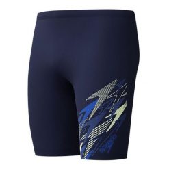 Spodenki do pływania Speedo Medley Navy - jammery. Niebieskie odzież kąpielowa Speedo, l, bez wzorów, sportowe. Za 179.99 zł.