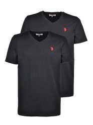 U.S. Polo Assn. Koszulki (2 szt.) w kolorze czarnym rozmiar: XXL. Czarne koszulki polo sportowe U.S. Polo Assn., s, bez wzorów, z bawełny, bez kołnierzyka, bez ramiączek. Za 78.45 zł.