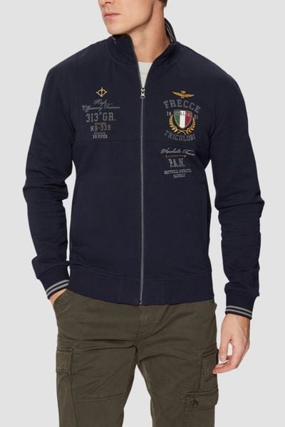 AERONAUTICA MILITARE Granatowa bluza męska Color-block, Rozmiar XL. Niebieskie bluzy Aeronautica Militare, l, bez wzorów, bez kaptura. W wyprzedaży za 560.99 zł.