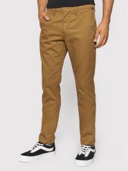 Vans Chinosy Authentic VN0A5FJ7 Brązowy Slim Fit. Brązowe eleganckie spodnie Vans, m, z bawełny. Za 179.99 zł.