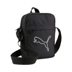 Przenośna czarna torba na ramię Puma Plus. Czarne torby na ramię Erima, bez wzorów, z materiału, na ramię, bez dodatków. Za 149.99 zł.