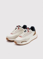 PAKO LORENTE - Beżowe sneakersy męskie. Brązowe buty sportowe casual Pako Lorente, bez wzorów, bez zapięcia. Za 199.99 zł.