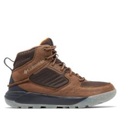Trekkingi Columbia. Brązowe buty trekkingowe Columbia, bez wzorów, bez zapięcia. Za 329.99 zł.