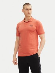 EA7 Emporio Armani Polo 8NPF14 PJVQZ U3010 Pomarańczowy Regular Fit. Brązowe koszulki polo EA7 Emporio Armani, m, bez wzorów, z bawełny, bez kołnierzyka, bez ramiączek. Za 199.99 zł.
