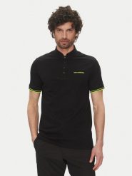 KARL LAGERFELD Polo 745022 552232 Czarny Regular Fit. Czarne koszulki polo KARL LAGERFELD, m, bez wzorów, z bawełny, bez kołnierzyka, bez ramiączek. Za 359.99 zł.