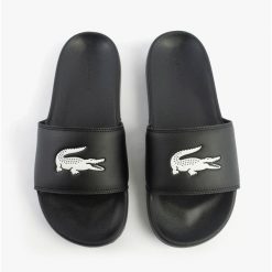 Buty klapki męskie Lacoste Serve Slide 0.0. Czarne klapki LACOSTE, z materiału. Za 167.20 zł.
