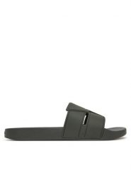 Calvin Klein Klapki Pool Slide Double T HM0HM01752 Khaki. Brązowe klapki CALVIN KLEIN, z tworzywa sztucznego. Za 149.99 zł.