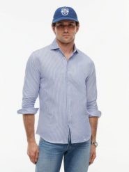 Tommy Hilfiger Tailored Koszula Mężczyźni Slim Fit Bawełna (100%) niebieski|biały, XL. Białe koszule Tommy Hilfiger Tailored, m, bez wzorów, z bawełny, bez kołnierzyka, bez ramiączek. Za 429.95 zł.