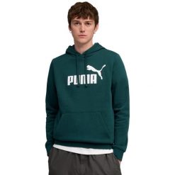 Bluza męska Puma ESS No.1 Logo Hoodie FL zielona 682571 75. Zielone bluzy z kapturem Puma, m, bez wzorów, z bawełny, z kapturem. Za 159.00 zł.