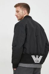 Emporio Armani kurtka dwustronna męska kolor czarny przejściowa. Czarne kurtki Emporio Armani, m, bez wzorów, bez kaptura. W wyprzedaży za 1,529.90 zł.