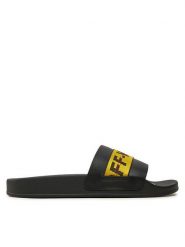 Off-White Klapki OMIC001S21MAT0031018 Czarny. Czarne klapki Off-White, ze skóry. Za 599.99 zł.