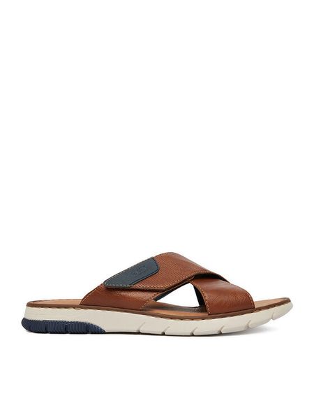 Rieker Klapki CEO-25283-22 Brązowy. Brązowe klapki Rieker, z materiału. Za 299.99 zł.