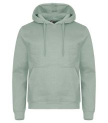 Clique Bluza z kapturem Miami z bawełny i poliestru z recyklingu – Sage Green. Zielone bluzy z kapturem CLIQUE, uniwersalny, bez wzorów, z bawełny, z kapturem. Za 166.63 zł.